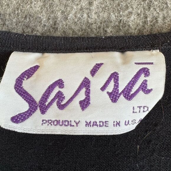 Sas’sa Fringe Western Rodeo Cowgirl Long Sleeve Lace Studded Shirt Women’s 40 - Picture 4 of 6